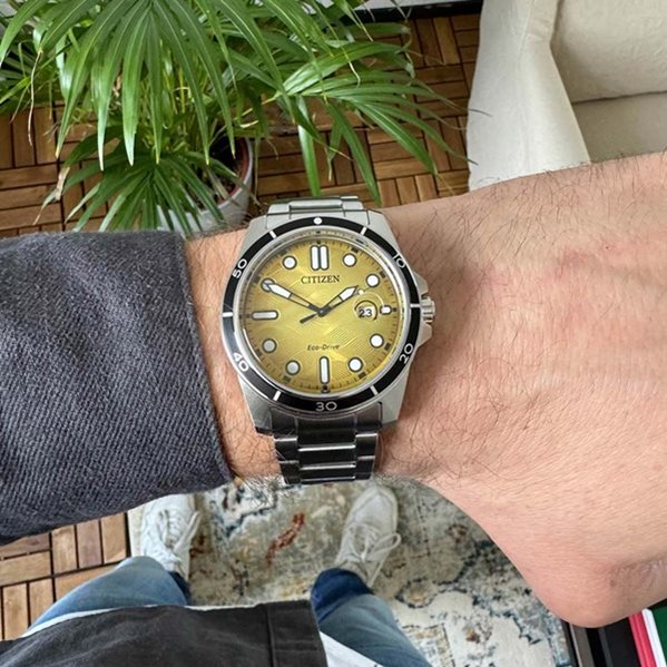 CITIZEN MARINE 1810 AW1816-89X Date Armbanduhr 41 mm ansicht-3