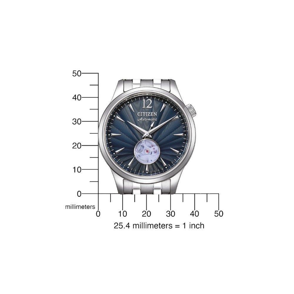 CITIZEN Herren Quarzuhr mit Datum aus Kunststoff 38 mm NH9131-73L – Seitenansicht