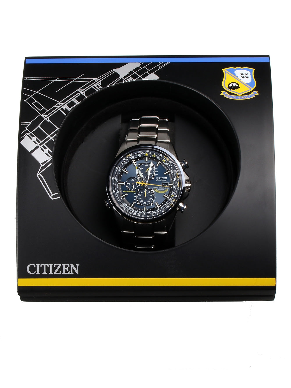 CITIZEN PROMASTER SKY BLUE ANGELS AT8020-54L Analoguhr Armbanduhr 38 mm Blau ansicht-3