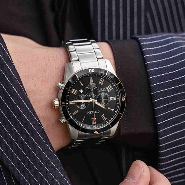 CITIZEN QUARTZ CHRONOGRAPH AN8168-51H Analoguhr Armbanduhr 44 mm ansicht-3
