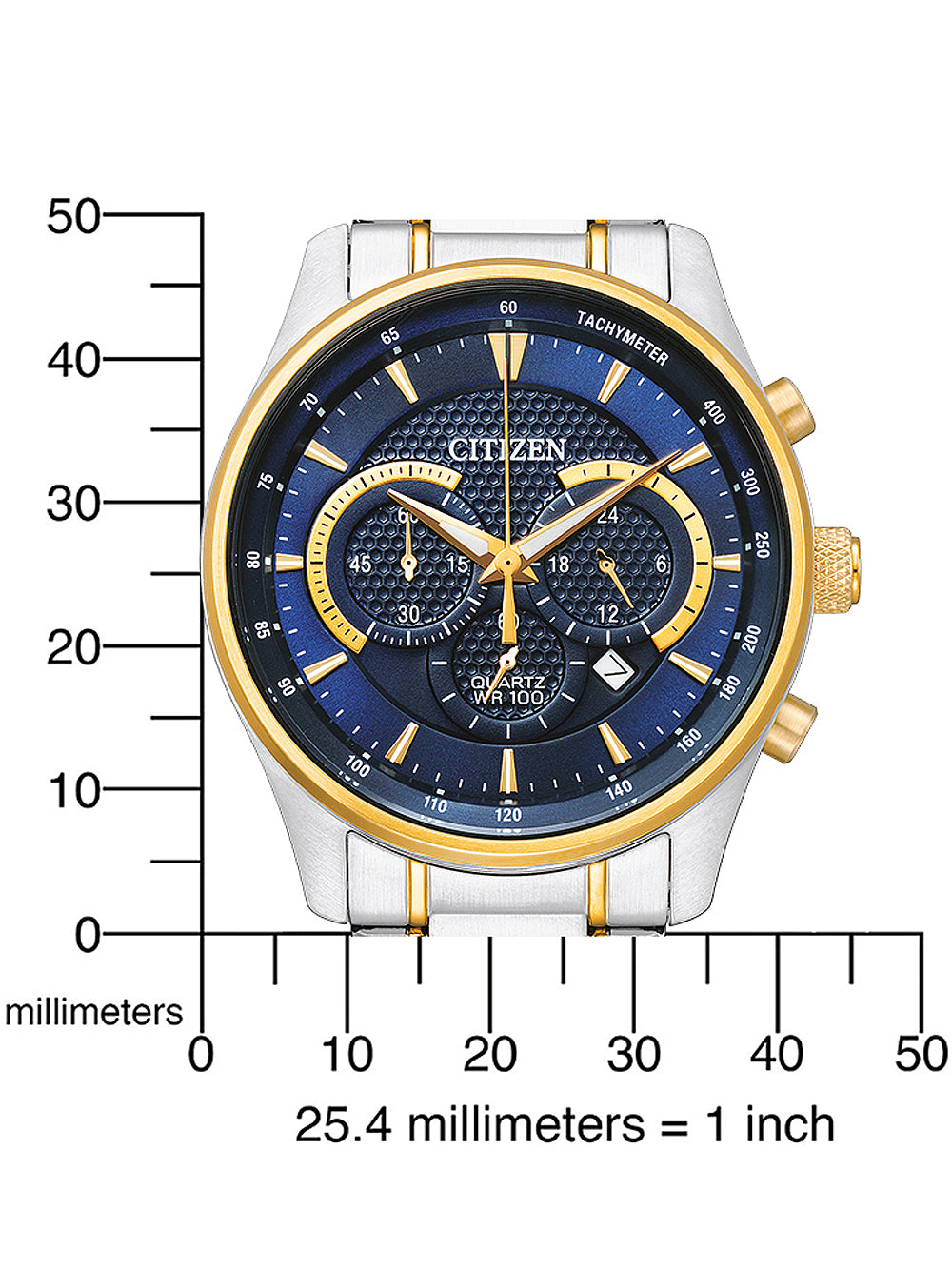 CITIZEN QUARTZ CHRONOGRAPH AN8194-51L Analoguhr Armbanduhr 45 mm ansicht-3