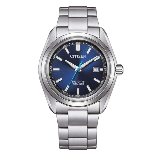CITIZEN SUPER TITANIUM 1900 Herren Date Armbanduhr aus Titan 40 mm AW1900-50L – Produktansicht