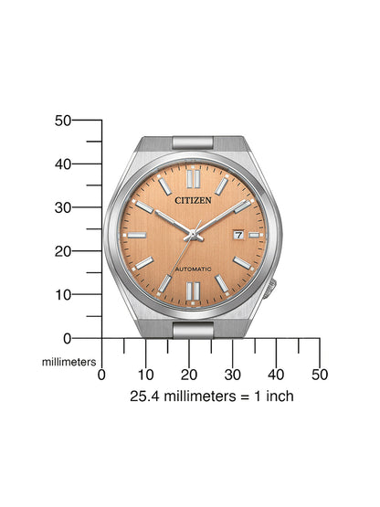 CITIZEN TSUYOSA Automatic - SALMON PINK NJ0159-86Z Date Armbanduhr 40 mm Rosa ansicht-3