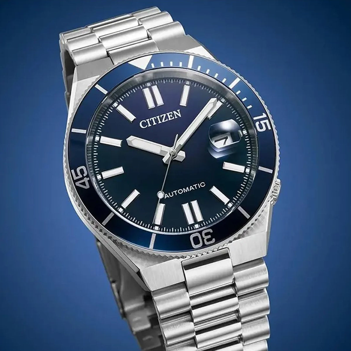 CITIZEN TSUYOSA SHORE POWER RESERVE NJ0230-59L Date Armbanduhr 40 mm ansicht-3
