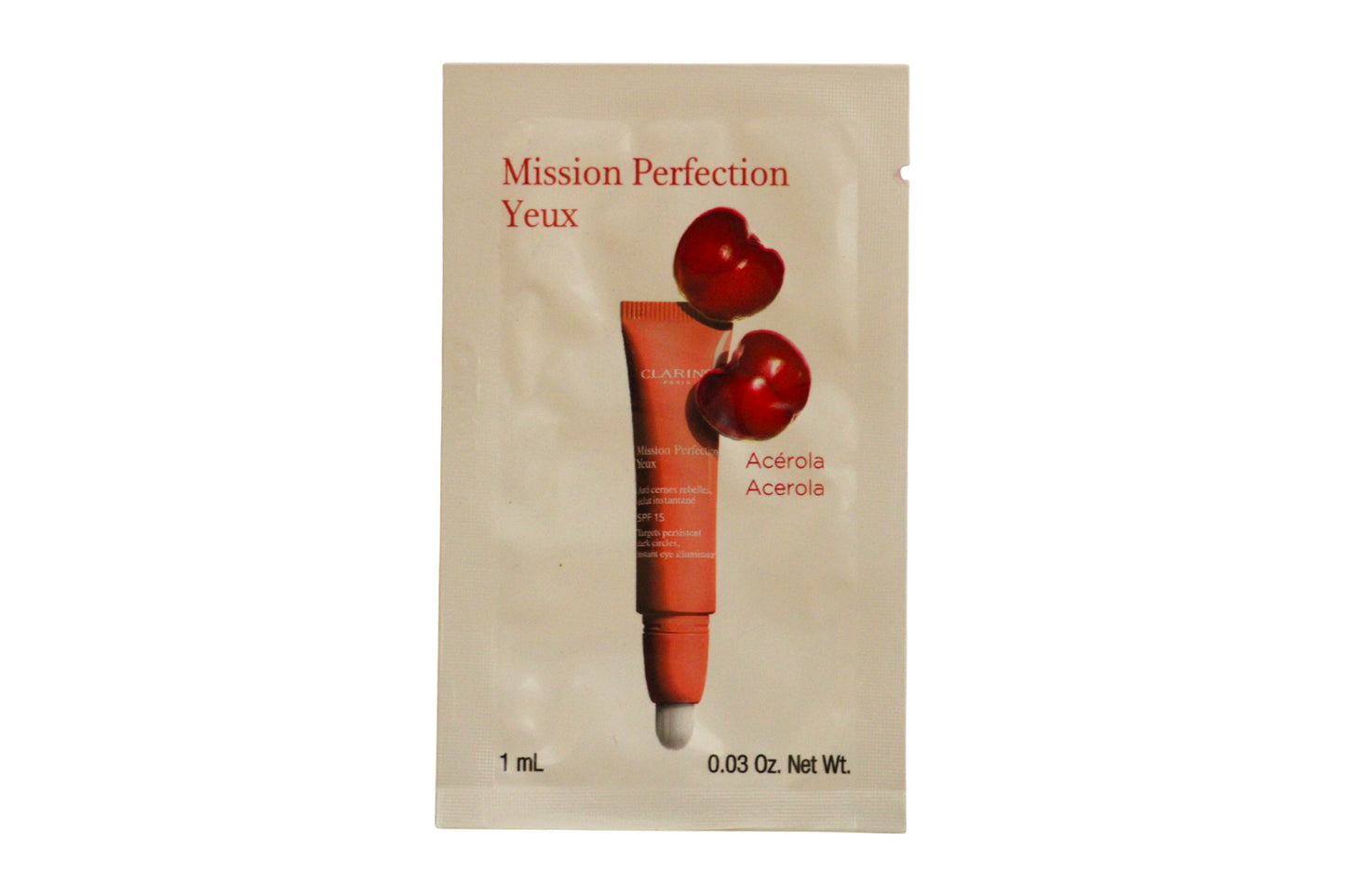 Clarins Clarins, Mission Perfection, Acerola-Extrakt, Gegen Augenringe, Täglich, Augenserum, SPF 15, 1 ml *Muster Sample