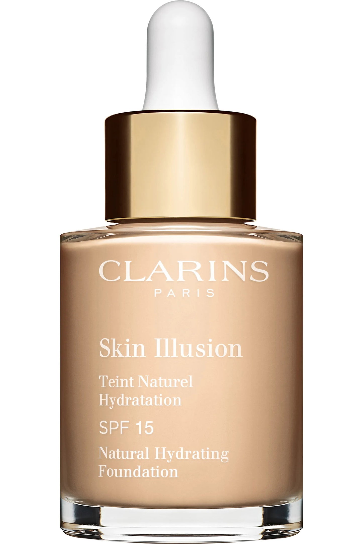 Clarins Flüssige Grundierung Clarins, Skin Illusion, Hydrating, Liquid Foundation, 108,5, Cashew, SPF 15, 30 ml Regular