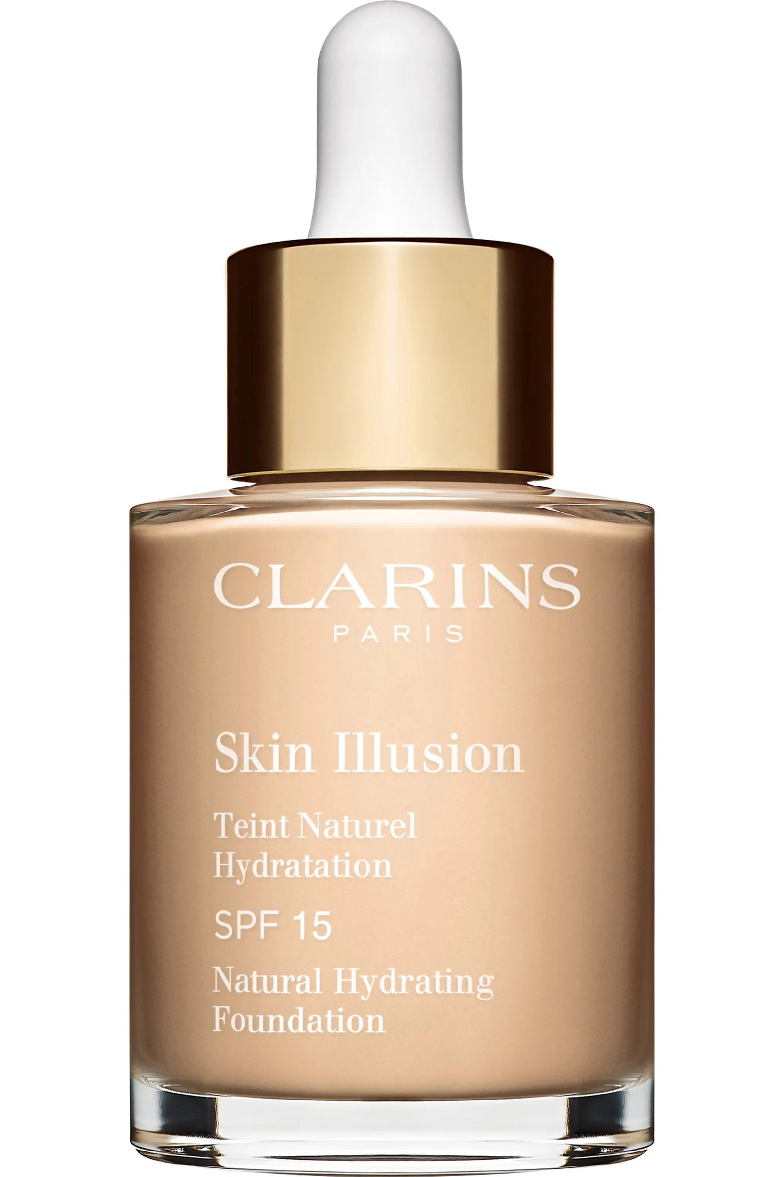 Clarins Flüssige Grundierung Clarins, Skin Illusion, Hydrating, Liquid Foundation, 108,5, Cashew, SPF 15, 30 ml Regular