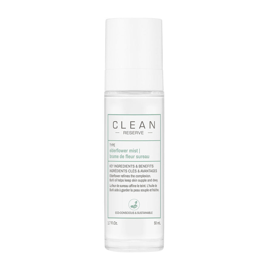 Clean Clean, Reserve - Elderflower, Feuchtigkeitsspendend, Nebelspray, Für das Gesicht, 50 ml Regular
