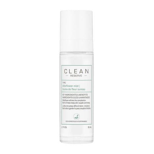 Clean Clean, Reserve - Elderflower, Feuchtigkeitsspendend, Nebelspray, Für das Gesicht, 50 ml Regular