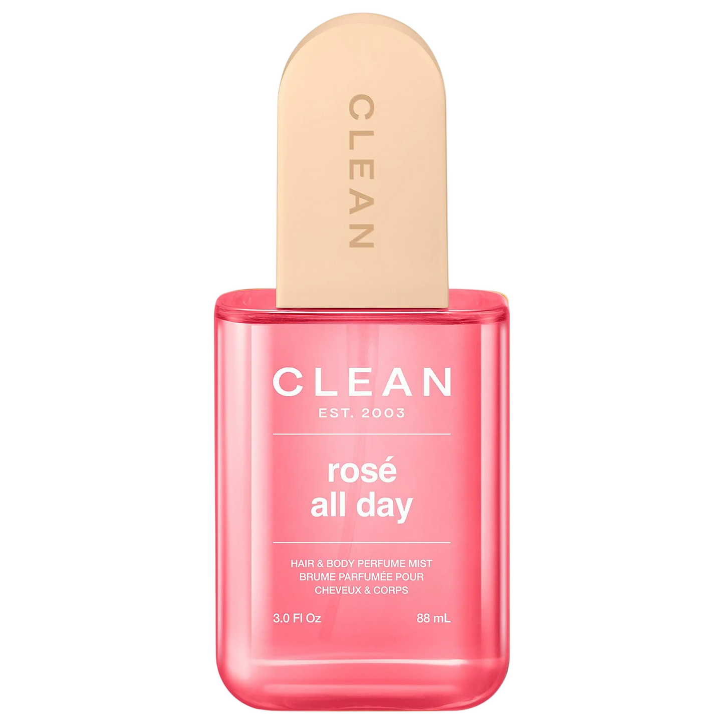 Clean Clean, Rose All Day, Duftnebel für das Haar, Für Frauen, 88 ml Regular
