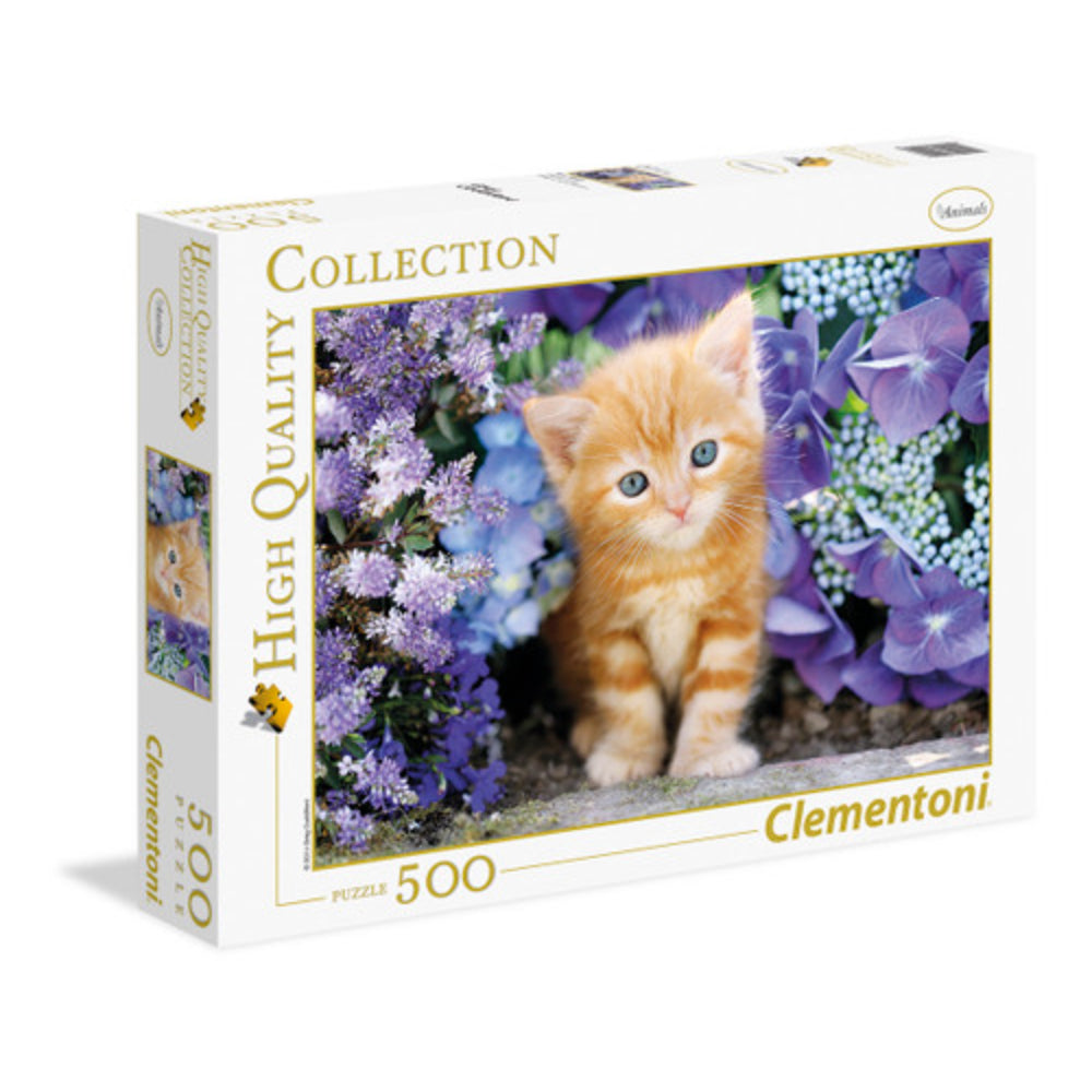 Clementoni Clementoni High Quality Collection Puzzle Roter Kater in Blumen 500 Teile Unisex Spielzeug / Kreatives Spielz