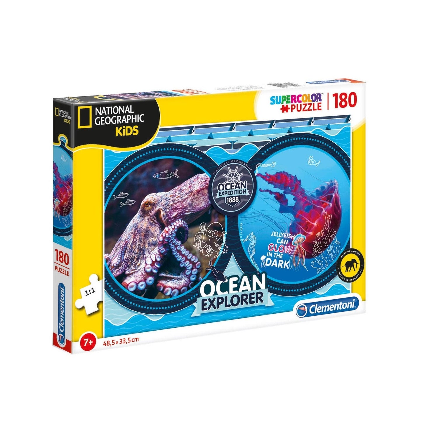 Clementoni Clementoni National Geographic Kids Ozeanforscher Puzzle 180 Teile ab 7 Jahren Unisex Spielzeug / Kreatives S