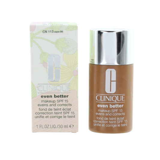 Clinique Clinique, Even Better, Parabenfrei, Hydratisierend, Flüssige Grundierung, CN 113, Sepia, SPF 15, 30 ml Regular