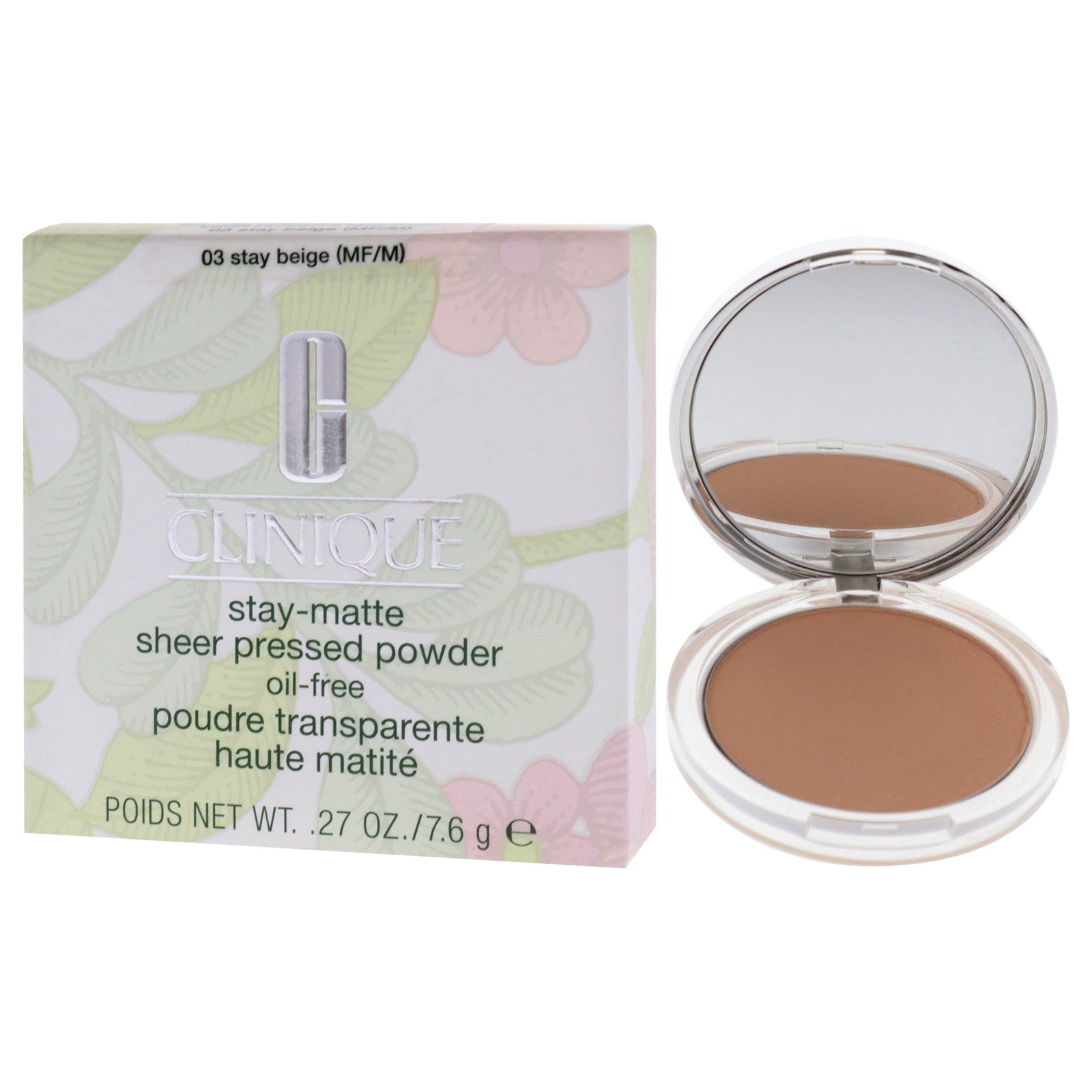 Clinique Clinique, Stay-Matte, Matt, Kompaktpuder, 03, Bleib beige, 7.6 g Regular