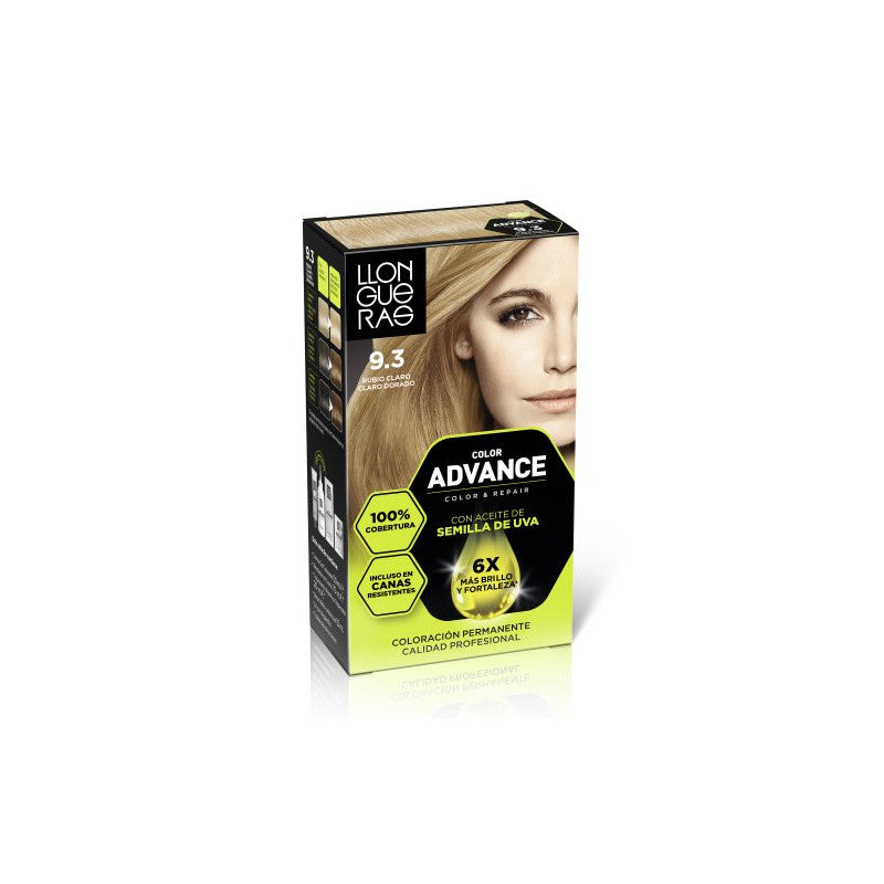 LLONGUERAS LLONGUERAS Color Advance 9,3 Rubio Claro Dorado Haarfarbe 1 Anwendung Kosmetik