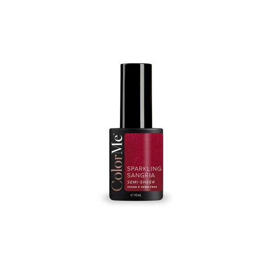 ColorMe Cosmetics ColorMe Cosmetics, Sparkling Sangria, Halbtransparent, Semi-permanenter Nagellack, Durchscheinend, 10 ml Re