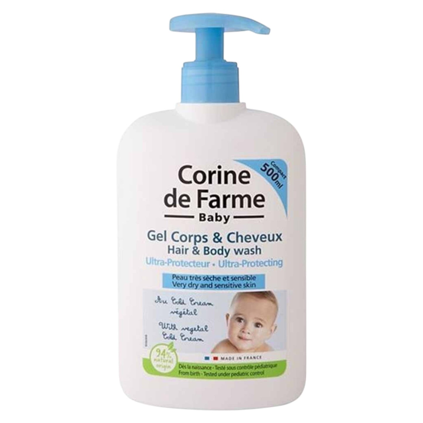 Corine De Farme Corine De Farme, Baby, Hoher Schutz, Körpergel, Körper & Haar, 500 ml *Tester
