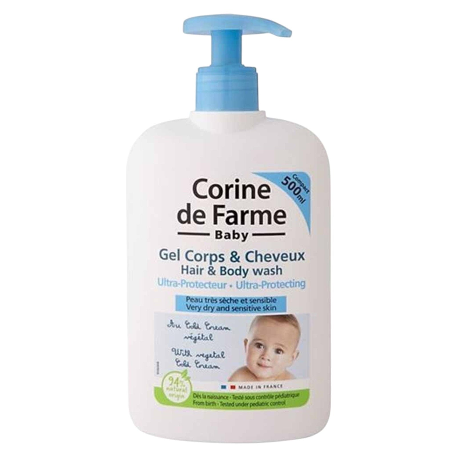 Corine De Farme Corine De Farme, Baby, Hoher Schutz, Körpergel, Körper & Haar, 500 ml *Tester