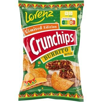 Crunchips Burrito Style 130g Kartoffelchips mit würzigem Fleischgeschmack - Candyshop.ch