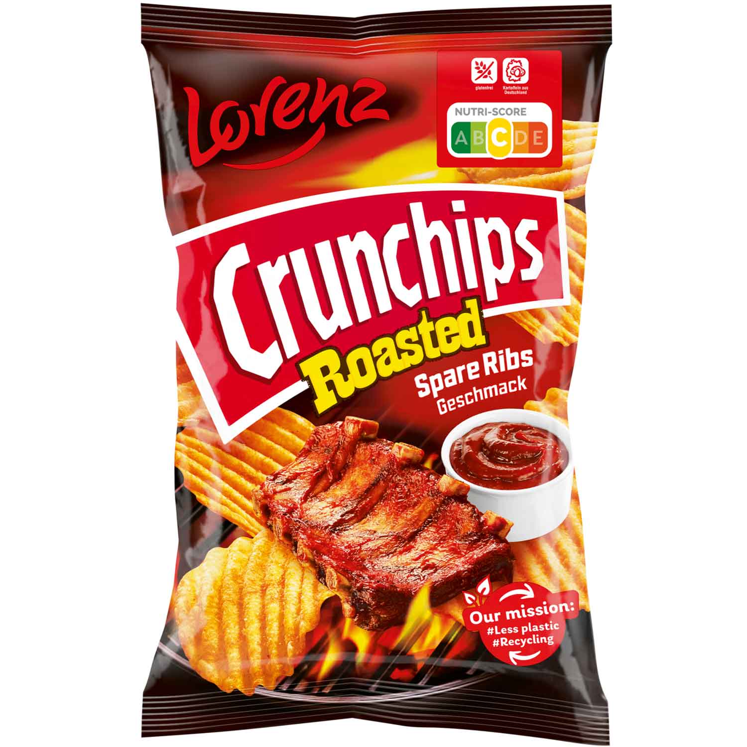 crunchips Roasted Spare Ribs geriffelte Chips 110g Snack