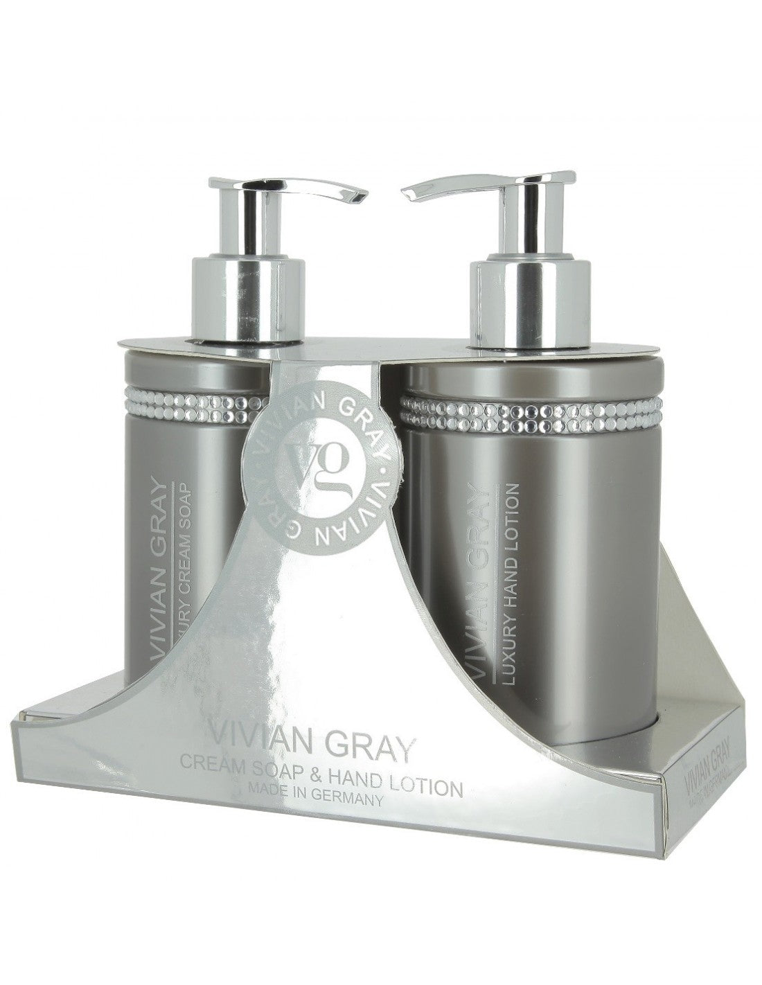 Vivian Gray Körperpflegeset Crystals Set Vivian Gray: Grey Crystals, Hydrating, Hand Lotion, 250 ml + Grey Crystals, Cleansin