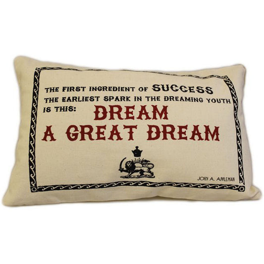 CUSCINI LETTERARI Copricuscino in Juta lavata / Cotton pillow case GREAT DREAM - Size 38x25cm SLEEP-C-10 Accessoires