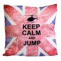 CUSCINI LETTERARI Copricuscino in Juta lavata / Cotton pillow case KEEP CALM AND JUMP - Size 40x40cm UNIONJACK-C-04 Accessoires ansicht-2