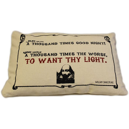 CUSCINI LETTERARI Copricuscino in Juta lavata / Cotton pillow case WANT THY LIGHT - Size 38x25cm SLEEP-C-09 Accessoires