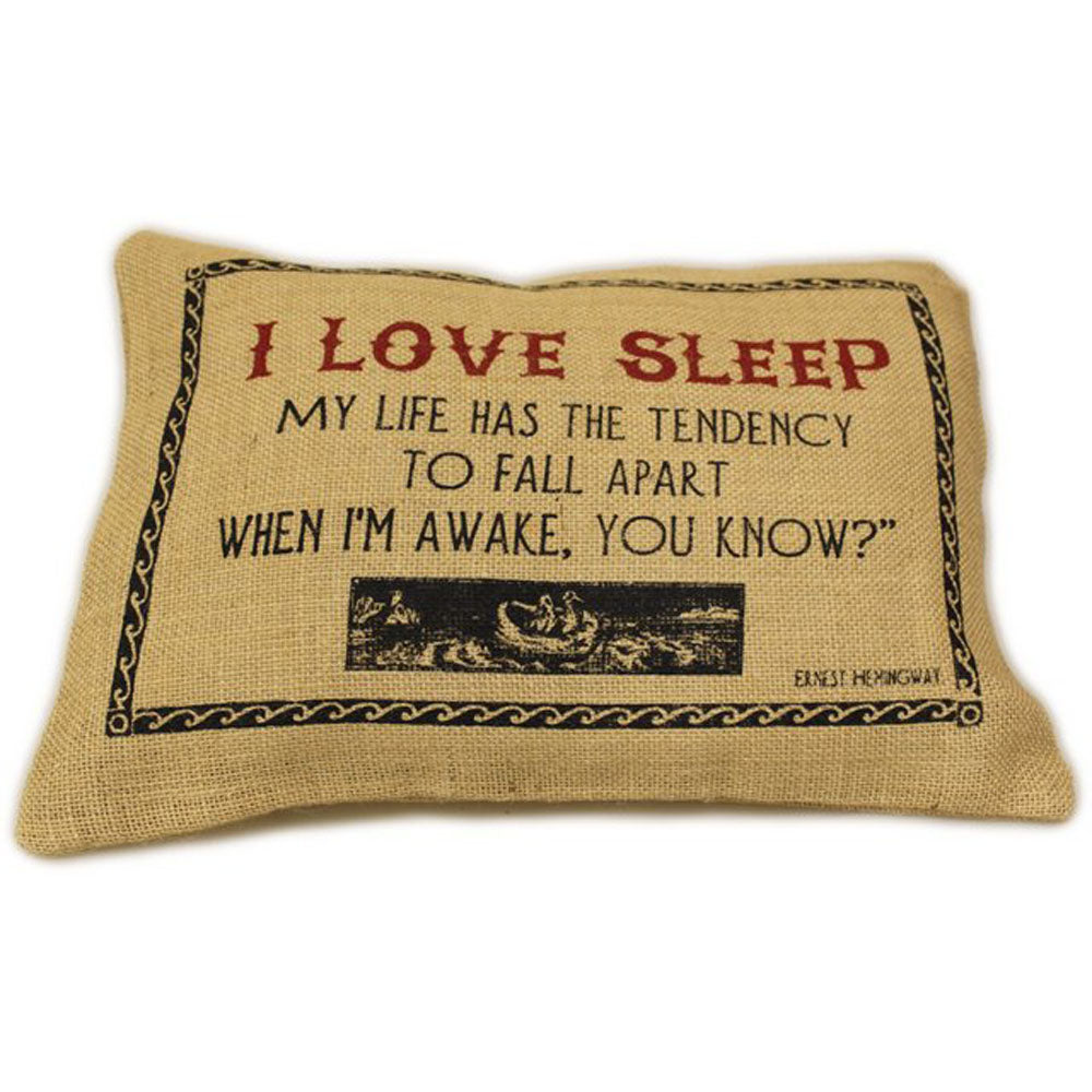 CUSCINI LETTERARI Copricuscino in Juta lavata / Juta washed pillow case LOVE SLEEP - Size 38x25cm SLEEP-J-06 Accessoires