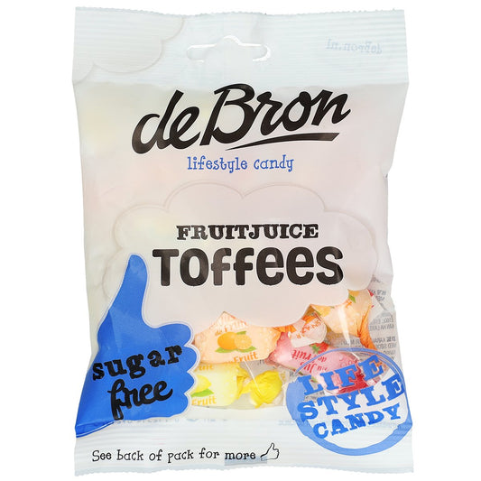 de Bron Fruitjuice Toffees sugarfree 90g - Candyshop.ch