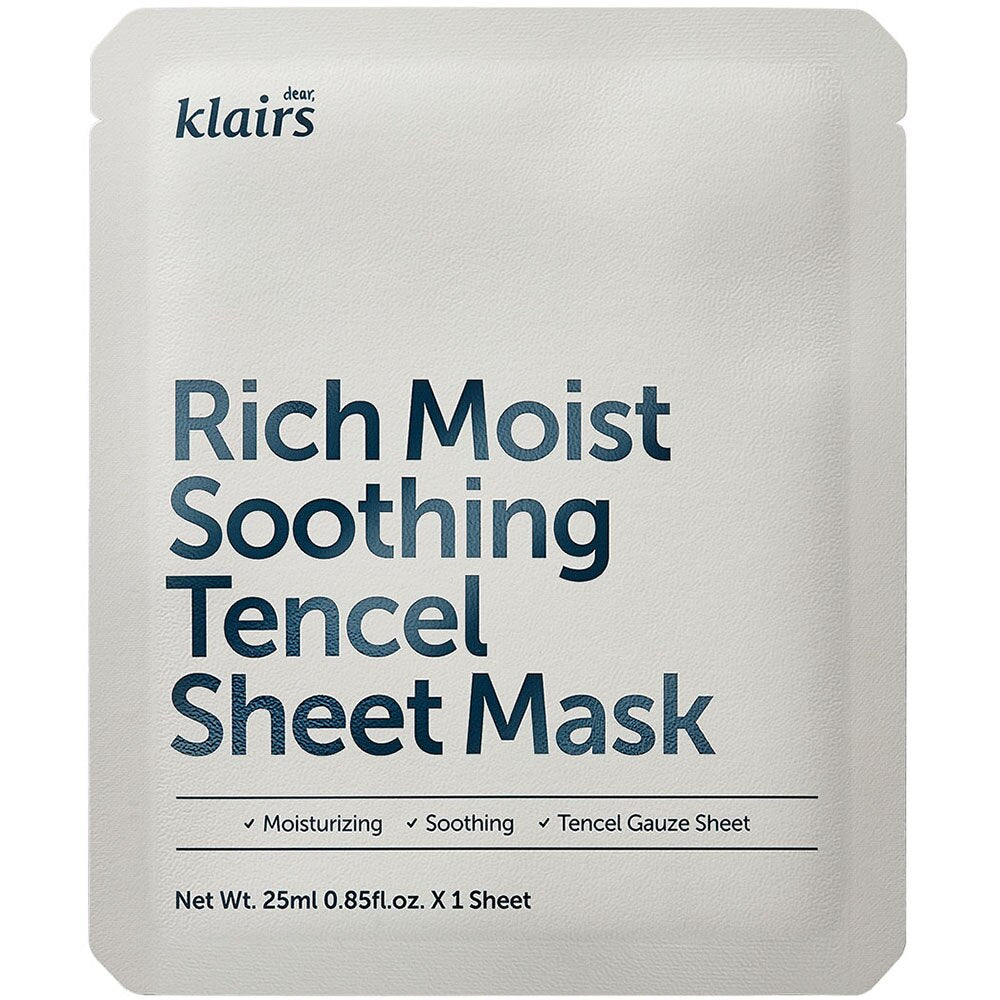 Dear Klairs Gesichtsmaske Dear Klairs, Rich Moist Soothing Tencel, Moisturizing, Sheet Mask, For Face, 25 ml Regular