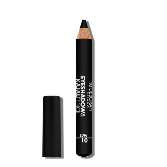 Deborah Deborah, Deborah, Mischen, Matt, Lidschatten & Kajal Eyeliner 2-in-1, 01, Schwarz, 2 g Regular