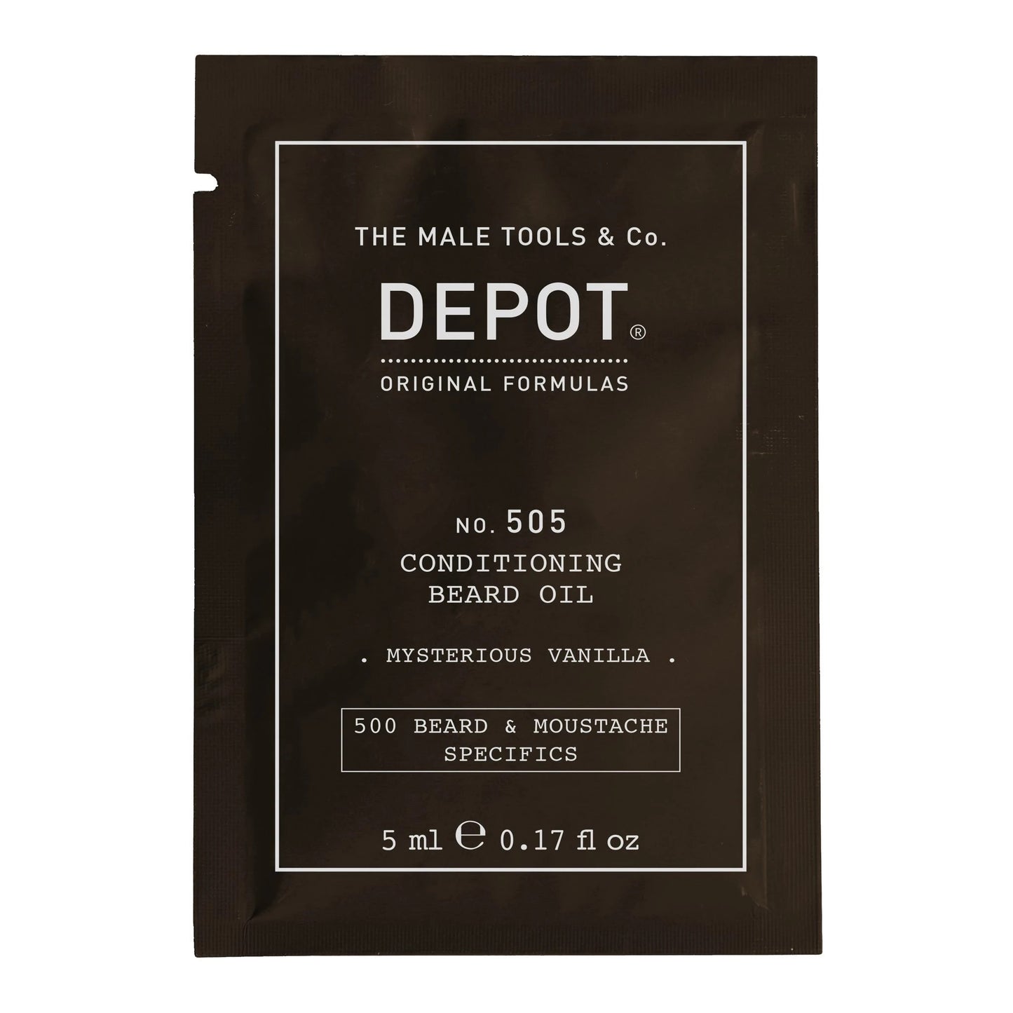 Depot 500 Beard & Mustache No. 505 Bartöl mit Vanille & Vitamin E – Für Glanz & Geschmeidigkeit