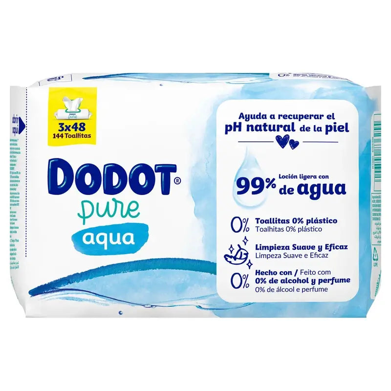 Dodot Pure Cuidado Total 99 Agua Toallitas Húmedas 288 U