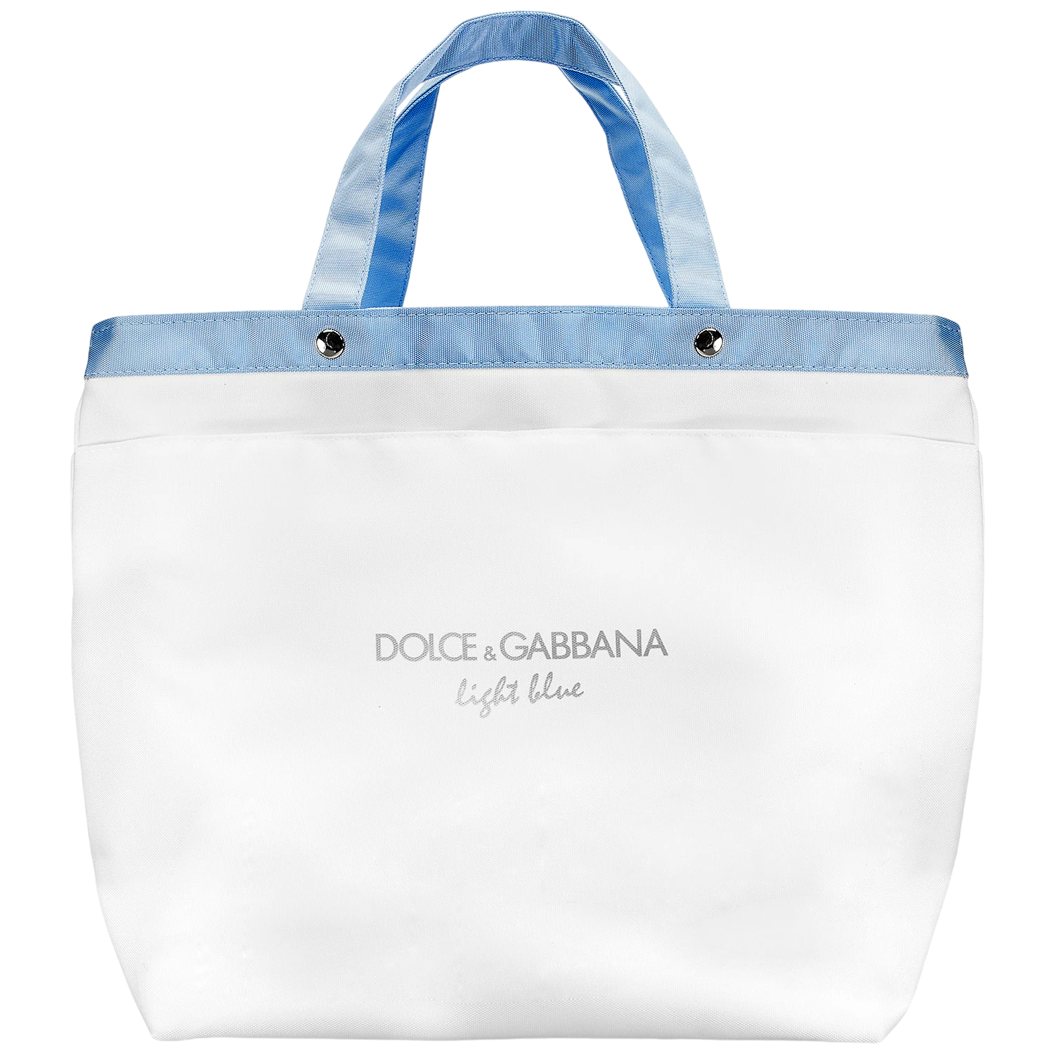 Dolce & Gabbana Dolce & Gabbana, Light Blue, Polyester, Textiltasche, Tote Bag, White and Blue, Für Frauen, *GWP