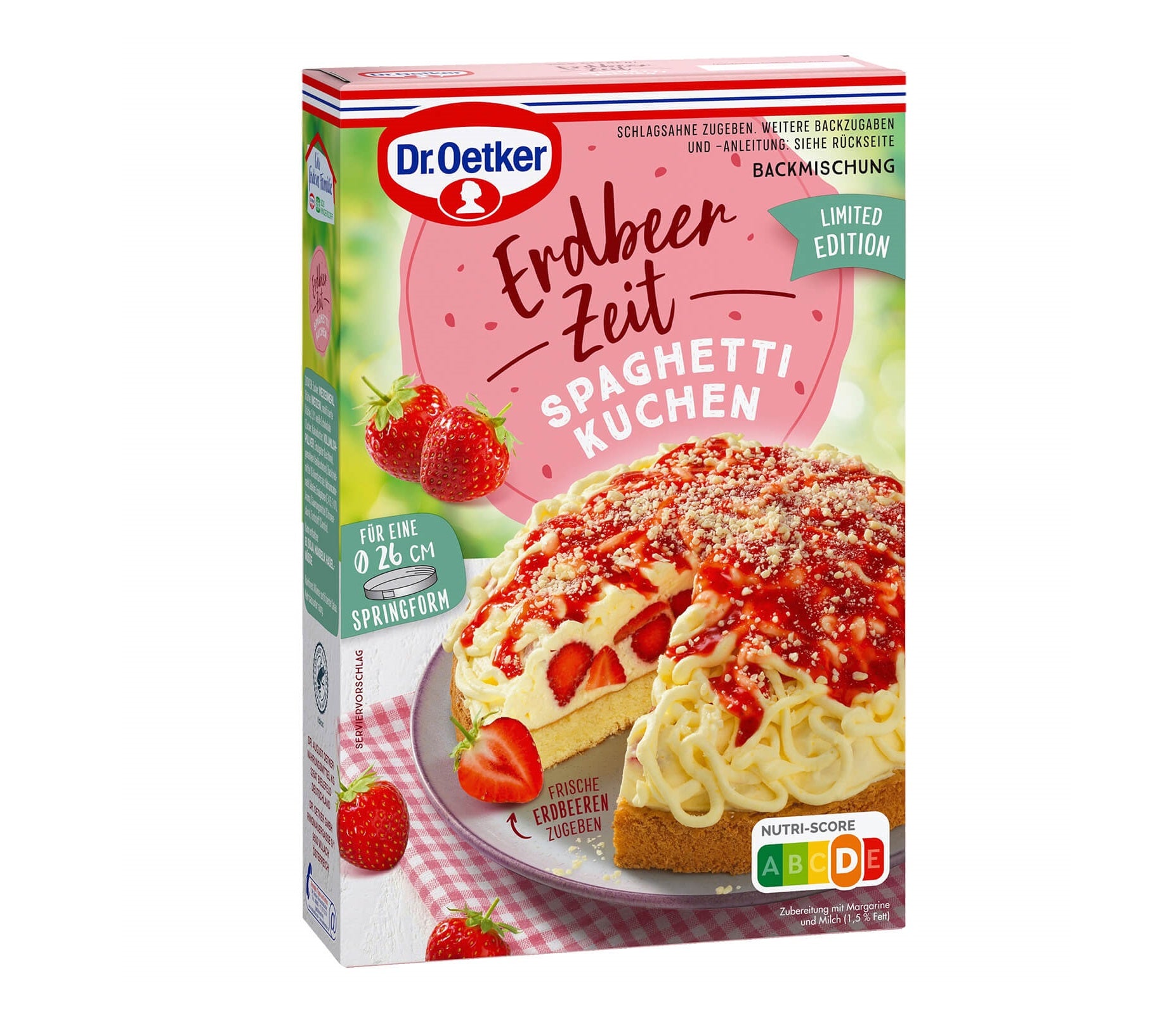 Dr Oetker Backmischung Erdbeer Zeit Spaghetti Kuchen - Candyshop.ch