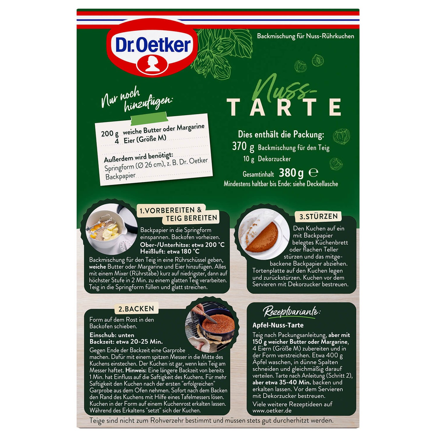 Dr Oetker Backmischung Nuss Tarte - Candyshop.ch
