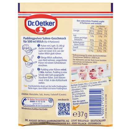 Dr. Oetker Original Pudding Sahne 3er - Candyshop.ch