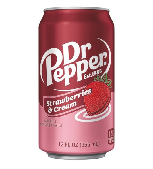 Dr. Pepper Strawberry & Cream 355ml - Candyshop.ch