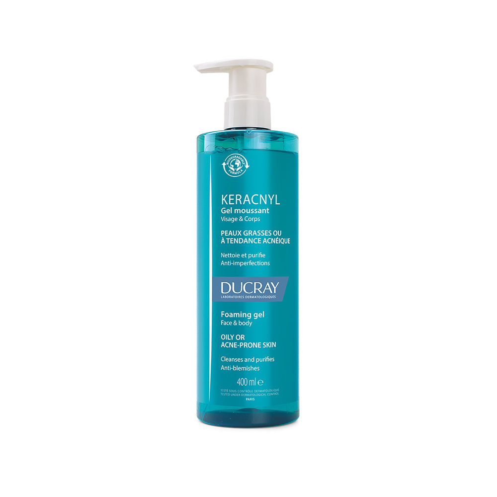 Ducray Ducray, Keracnyl, Anti-Akne, Reinigungsgel, Für Gesicht & Körper, 400 ml Regular