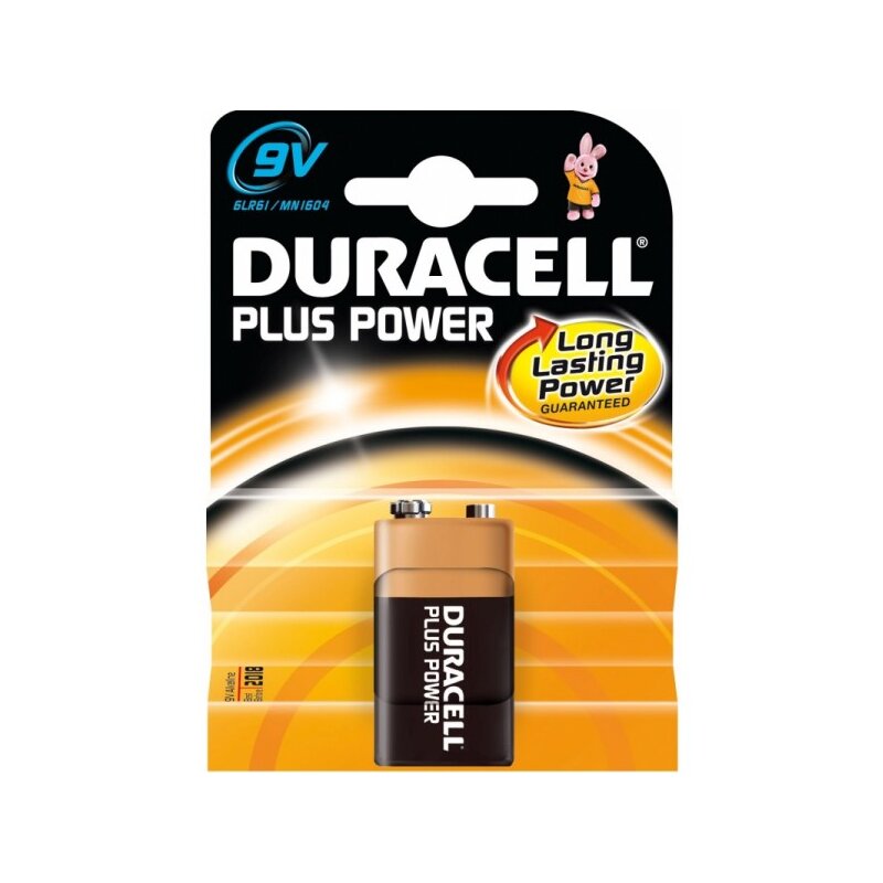 DURACELL DURACELL Plus Power 9V Batterie 6LR61 MN1604 1 Stück für Kosmetikgeräte