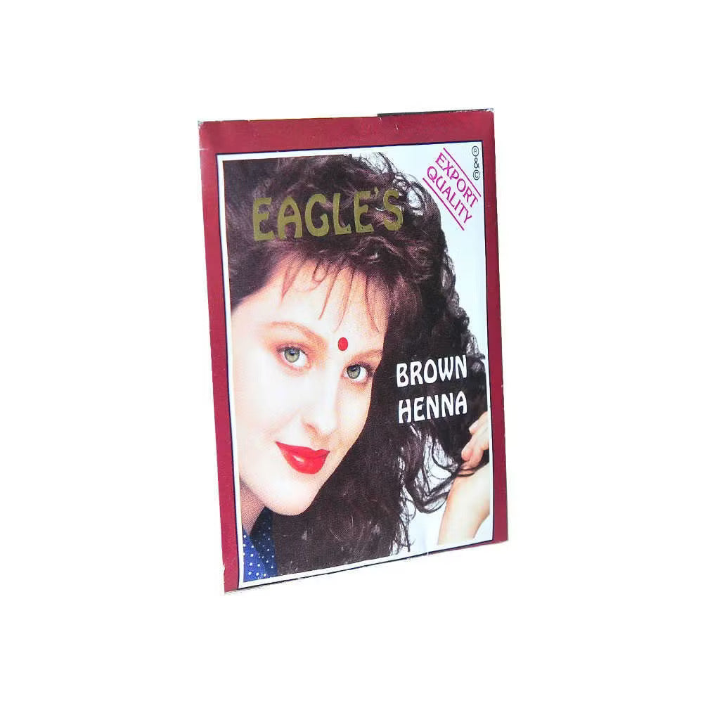 Eagles Henna Permanente Haarfarbe Braun – 6 x 10 g Set für natürliches Farbergebnis