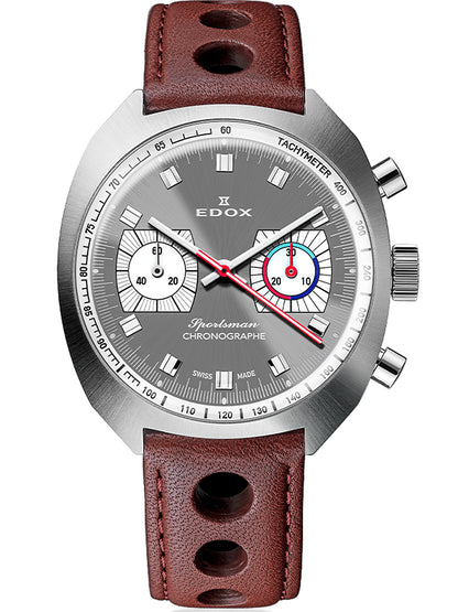 EDOX 08202-3GG-GIN Chronograph Armbanduhr 36 mm