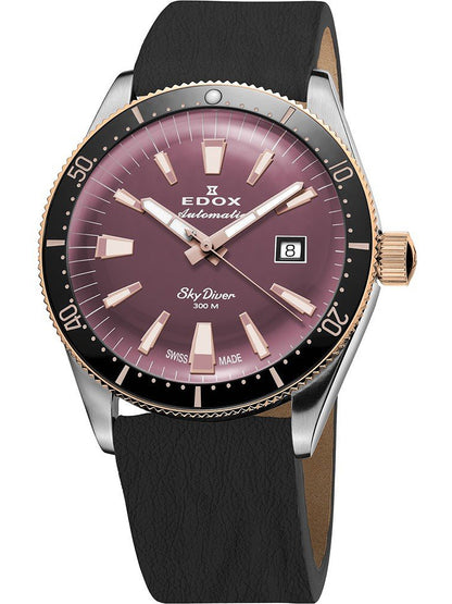 EDOX 80131-357RNRC-VIO Analoguhr Armbanduhr 36 mm ansicht-3