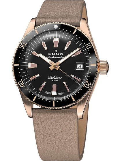 EDOX 80131-37RNC-NI Analoguhr Armbanduhr 36 mm ansicht-3