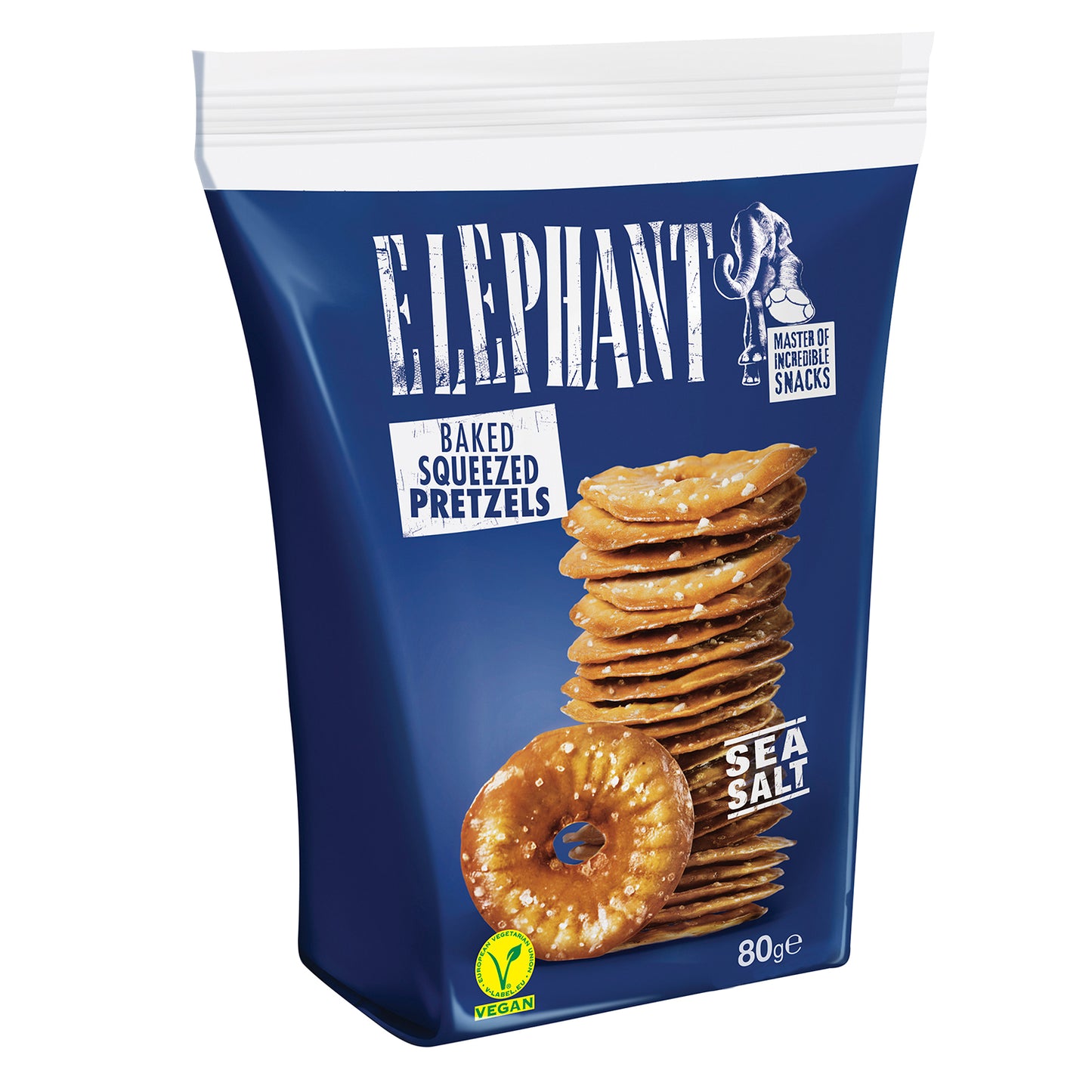 Elephant Squeezed Pretzels Sea Salt 80g  Laugengebäck mit Meersalz