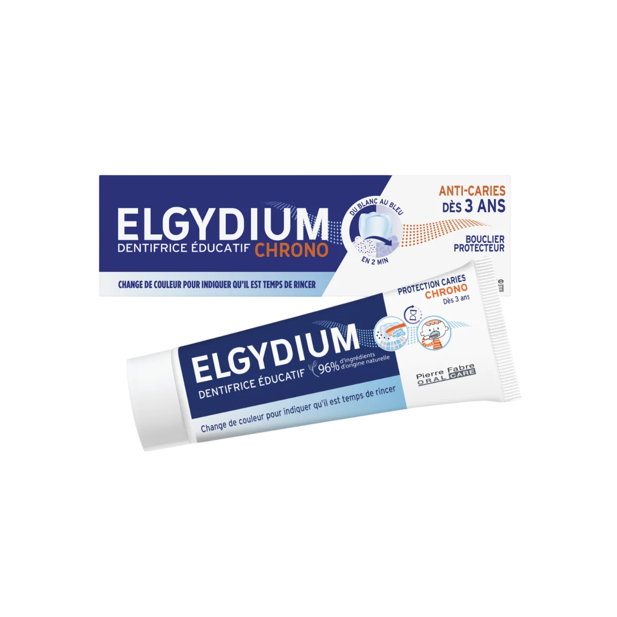 Elgydium Elgydium, Tandpasta Chrono, Fluorinol, Cavity, Zahnpasta, 50 ml Regular