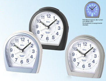 ELITE SVEGLIA ANALOGICA NERA / BLACK ALARM CLOCK ST 4400B Analoguhr Armbanduhr Schwarz
