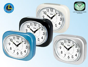 ELITE SVEGLIA ANALOGICA SILVER/ SILVER ALARM CLOCK ST 5200S Analoguhr Armbanduhr Silber