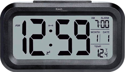 ELITE Sveglia digitale con luce LED automatica (sensore crepuscolare) - NERO - Digital alarm clock with automatic LED light (twilight sensor) - BLACK DV201_B Multifunction Armbanduhr Schwarz